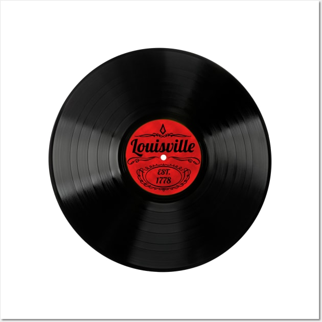 Louisville Gift Retro Musical Art Vintage Vinyl Record Design Wall Art by Tennessee Design Studio